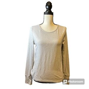 Banana Republic Grey Knot Twist Detail Top Long Sleeve Pullover Sweater Size M